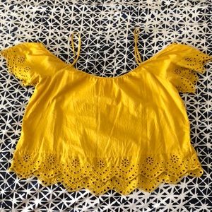 Off the shoulder Yellow Top